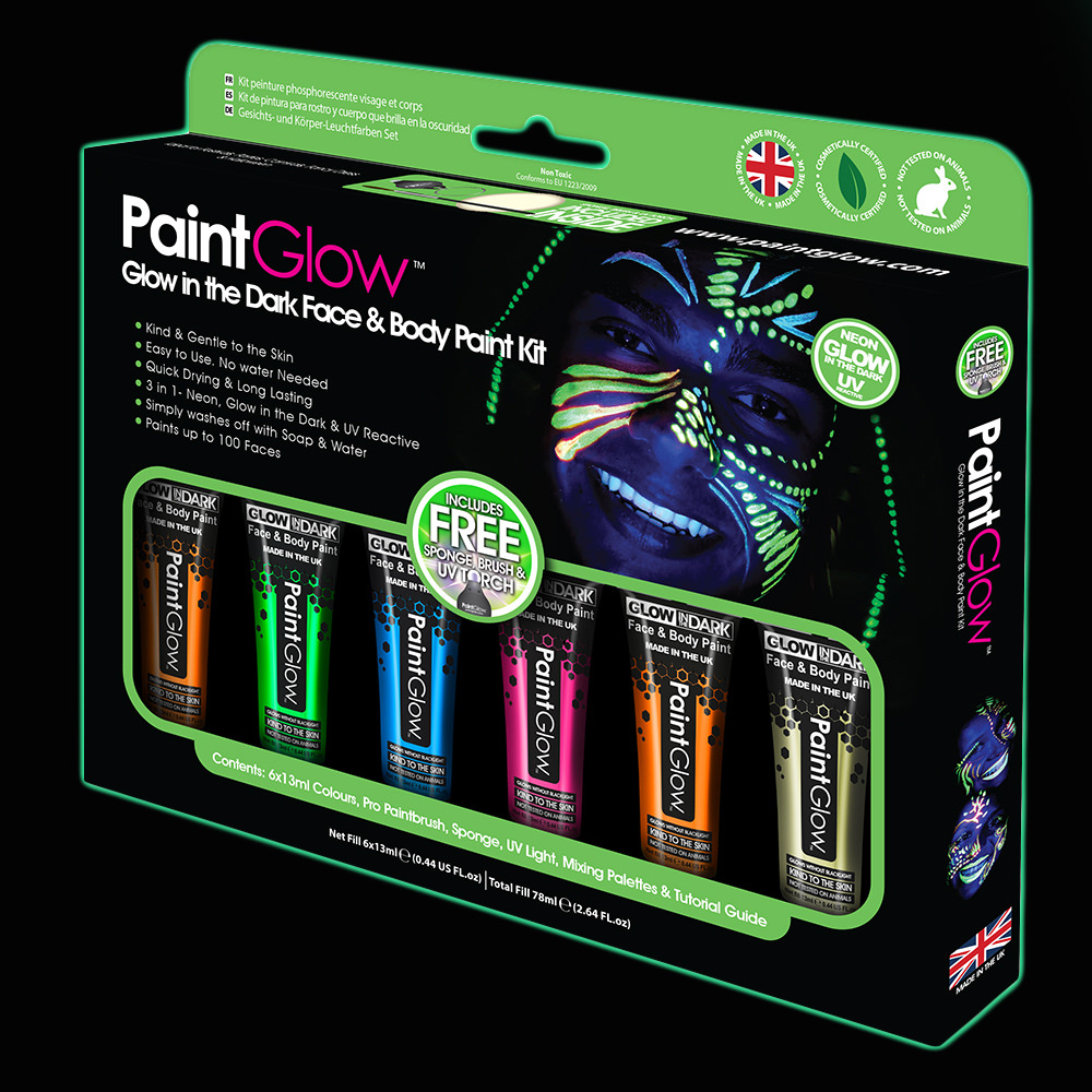 Glow In The Dark Body Paint Boxset